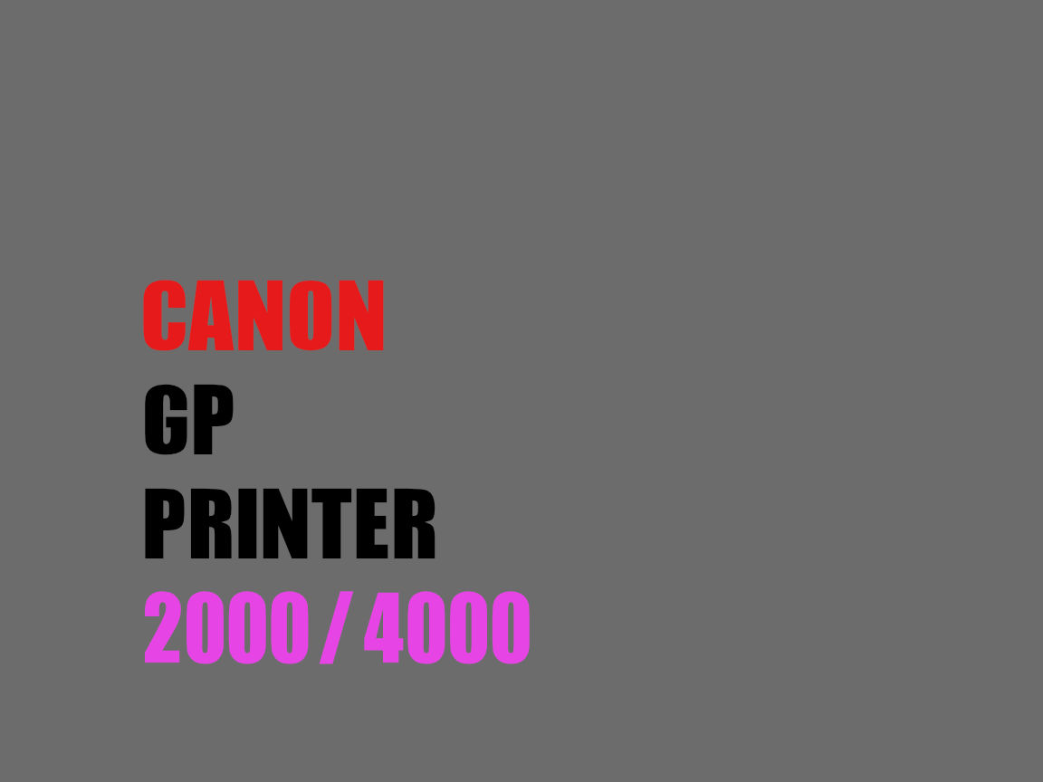 Canon GP Serie Titel